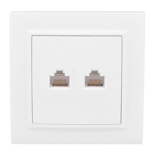 Розетка компьютерная 2-м СП Минск RJ45 бел. EKF ERK02-035-10