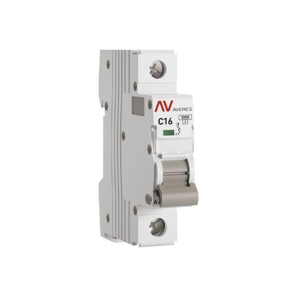 Выключатель автоматический модульный 1п C 16А 10кА AV-10 AVERES EKF mcb10-1-16C-av