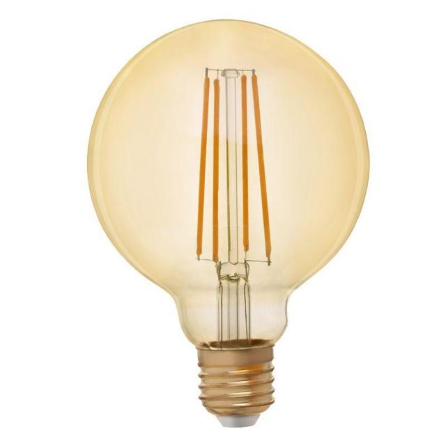 Лампа светодиодная филаментная F-LED G95-7W-824-E27 7Вт G95 шар золотая 2400К тепл. бел. E27 Эра Б0047662