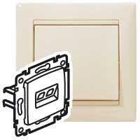 Розетка компьютерная 2-м СП Valena RJ45 кат.5E UTP на винтах механизм сл. кость Leg 774139