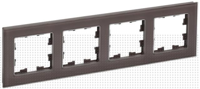 Рамка 4-м BRITE РУ-4-2-БрТБ стекло темн. бронза IEK BR-M42-G-K45