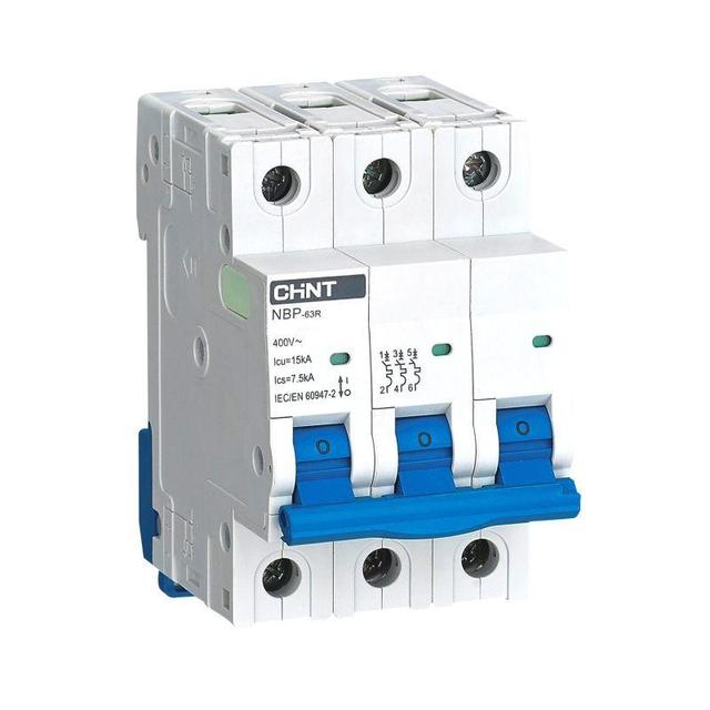 Выключатель автоматический модульный 3п 8In 25А 15кА NBP-63R CHINT 352394