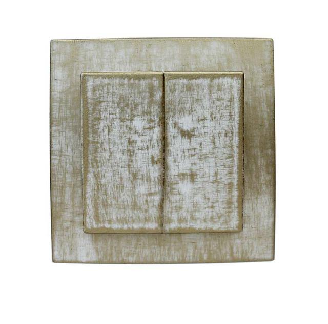 Выключатель 2-кл. СП Palazzo Vintage бел./зол. Duwi 26582 5